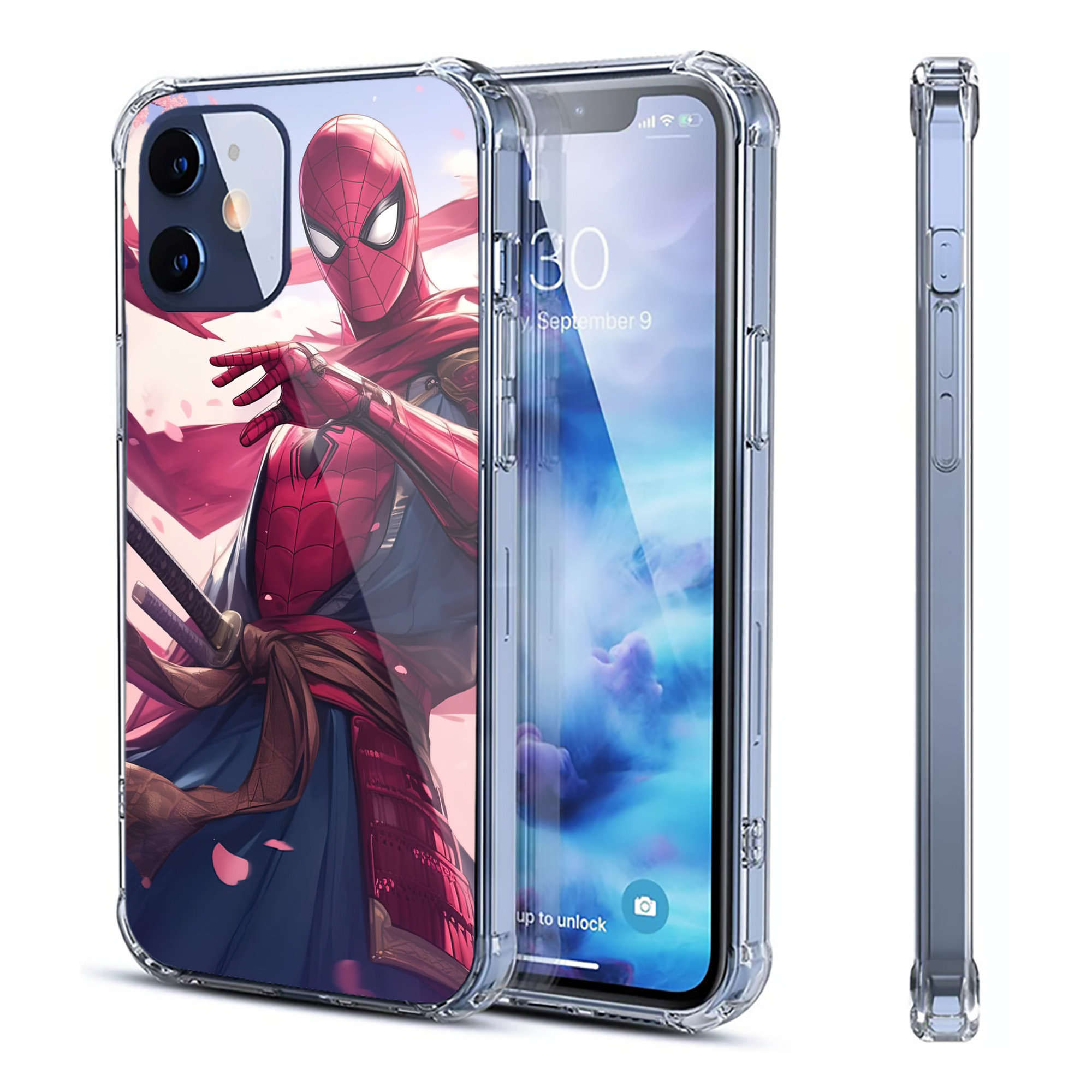 （画像用） Spider Man スパイダーマン 【iPhone 12シリーズ対応】透明スマホケース（クリアソフトケース）